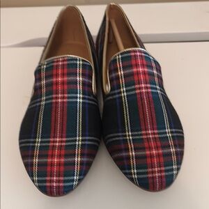 J. Crew Plaid Flats - Red, Blue, Green